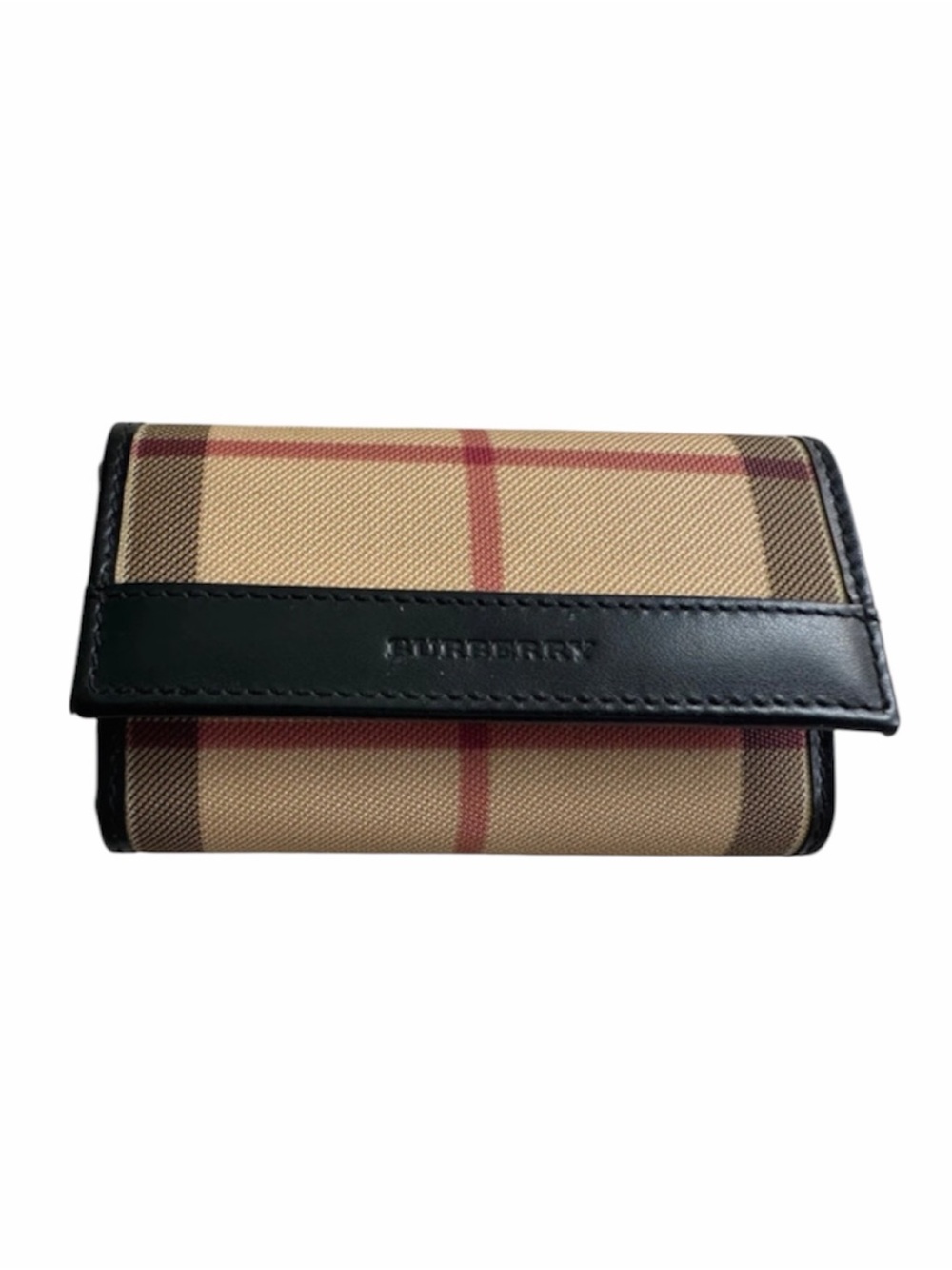 Burberry Nova Check Key Card Holder Wallet